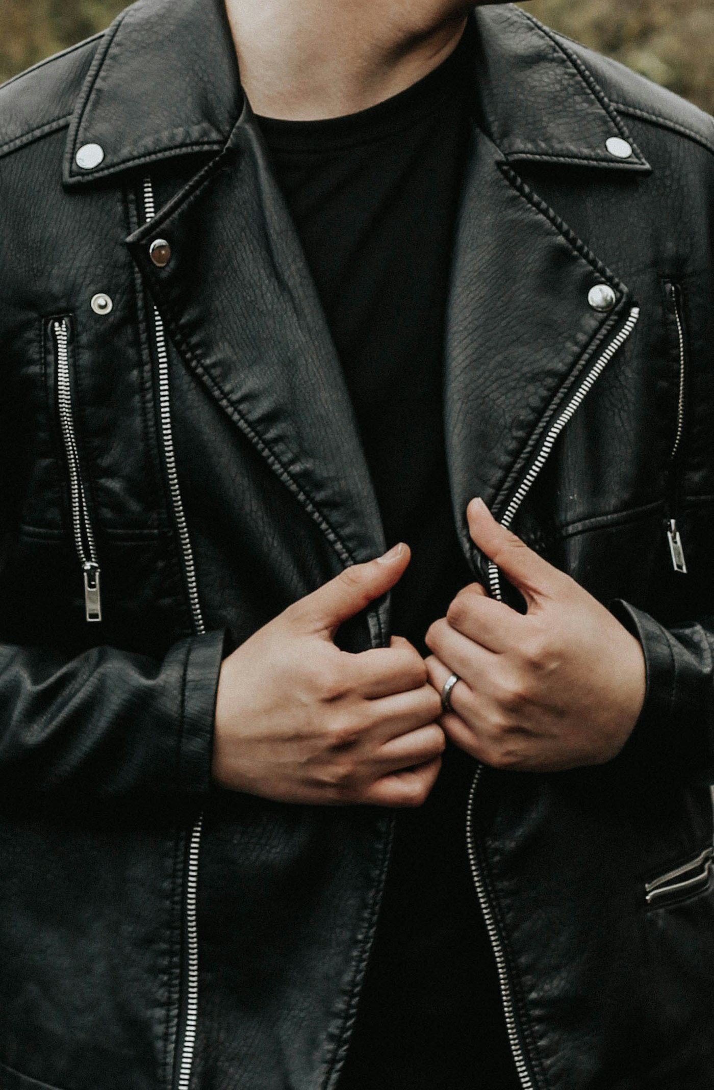 Men's genuine leather jacket